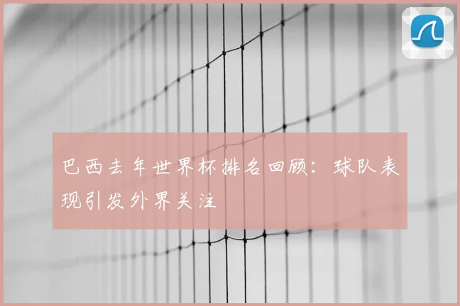 巴西去年世界杯排名回顾:球队表现引发外界关注